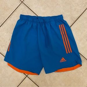 mens vintage style Adidas 3 striped athletic sports Shorts